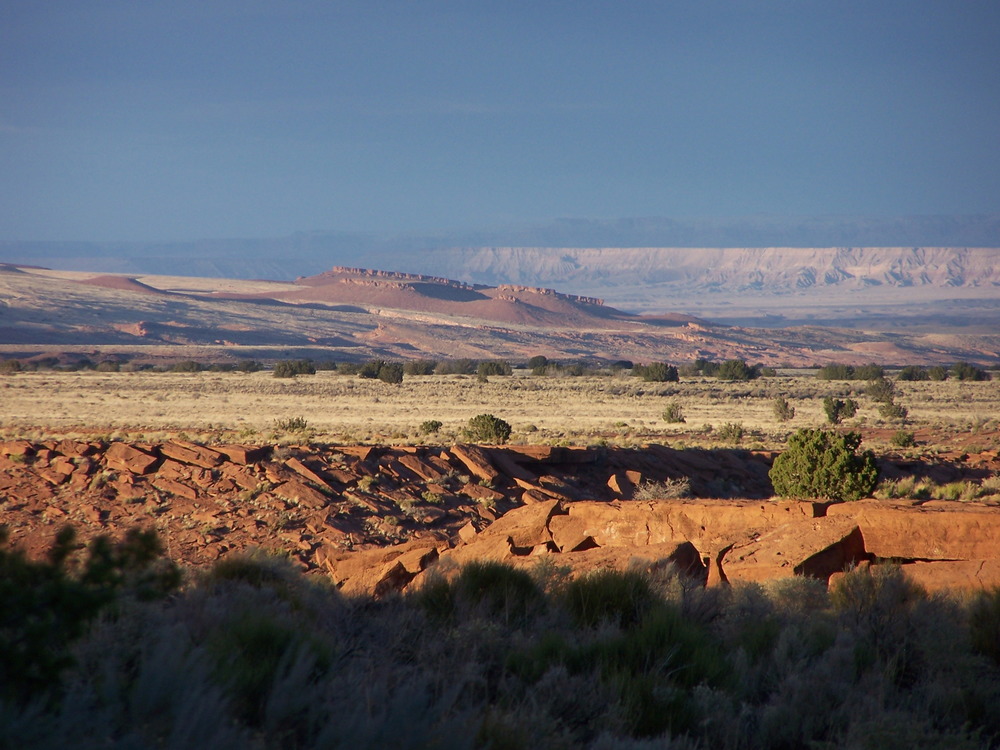 Sunset over Crack in Rock Mesas at Wupatki National Monument
