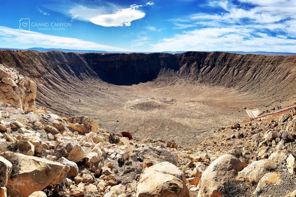 Meteor Crater in Winslow Arizona, one of the space travel attractions in Northern Arizona